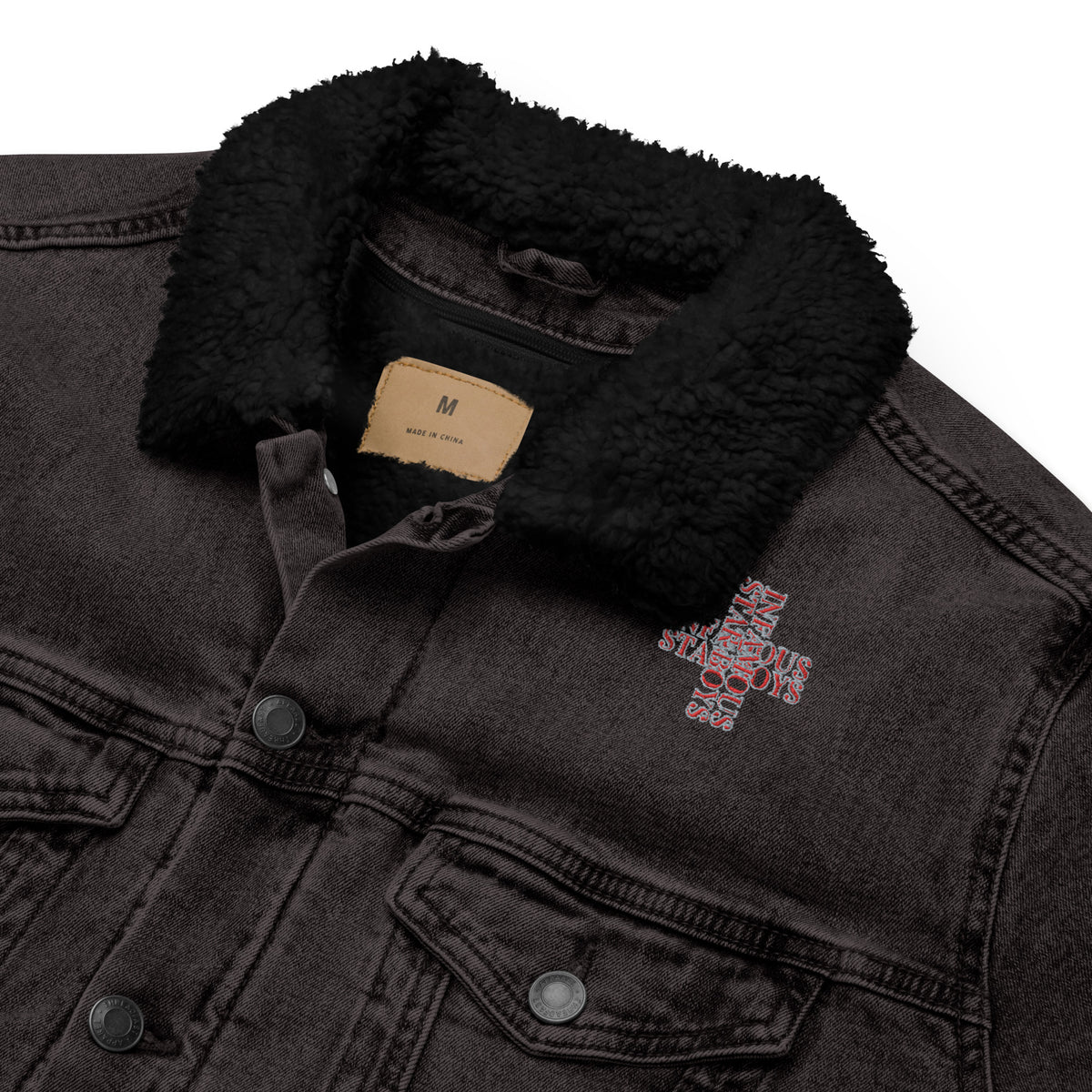 You Want My Love Limited Unisex denim sherpa jacket